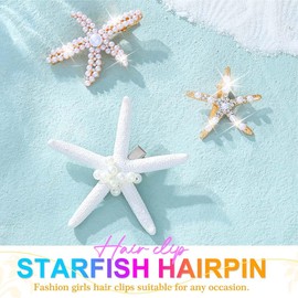 Fashey Starfish Hair Clip Mermaid Seashell Hair Clips Accessories for Women