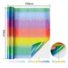NANAPLUMS Holographic Plotter Film Textile, Rainbow Glitter Stripes Flex Film