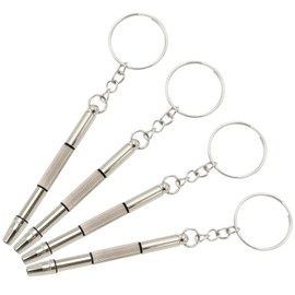 JEYORZY 4 Stück 4 In 1 Brillen Schraubenzieher, Mini Brillen Schraubendreher, Schraubendreher für Brillen Reparaturset, Brillenwerkzeug Set Klein, Brillenschrauben Screwdriver Schlüsselbund