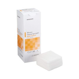 McKesson 12-Ply Gauze Sponge NonSterile 3 x 3 5 Box(ES) 200 per Box
