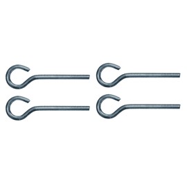 Screws City M6 x 100mm Open Hook with Metric Thread Threaded Hook Bolts Steel Hook Bolt Hanging Item (Pack of 4)