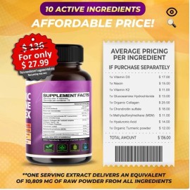 VEGATOT Organic Glucosamine Complex  10-in-1 Formula, 150 Caps Ex 11/27