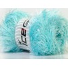Large 100 Gram Skein Light Turquoise Blue Eyelash Yarn Fun