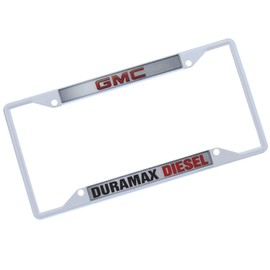 Eurosport Daytona Logo License Plate Frame for GMC Duramax Diesel (Chrome)