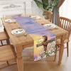 Linen He is Risen Easter Table Runner 72 Inches Long