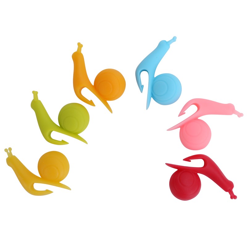 10Bag Snail Silicone Tea Maker Cup Edge Pendant Tea Bag