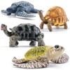 Totsmile 4PCS 5'' Large Sea Turtle & Tortoise Toys Figurines,