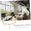 Ipetboom Gazing Ball Display Stand Sturdy Metal Base for Crystal
