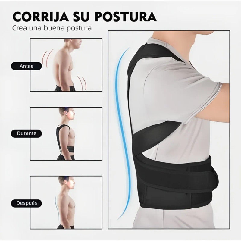 Corrector Postura Espalda Para Hombre Y Mujer Ajustable Faja
