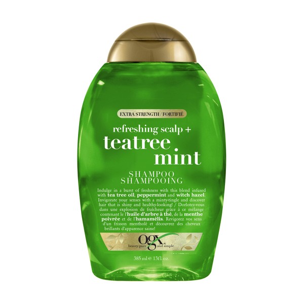 OGX Extra Strength Refreshing Scalp + Teatree Mint Shampoo, Invigorating