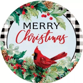 Custom Decor MERRY CHRISTMAS W/CARDINAL SUNCATCHER NEW 2023