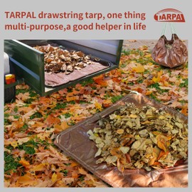 TARPAL 4x4 Feet(3pack) Small tarp with Drawstring Tarp Waterproof Brown Medium Duty tarps Multipurpose Cover for Leaf Camping Firewood Outdoor Furniture etc.
