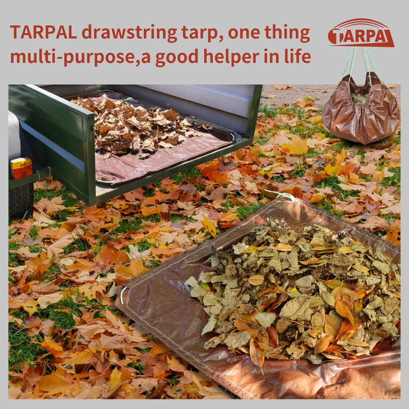TARPAL 4x4 Feet(3pack) Small tarp with Drawstring Tarp Waterproof Brown