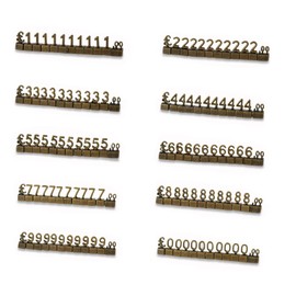 Mini Cube Price Tag, 10 Sets Price Display Cubes, Adjustable 3D Metal Price Cube Kit for Jewelry Watch Ring Shop Price Display - Bronze/GBP