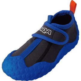 Ekue KW-4473N Marine Sports Snorkeling Shoes, Kids, Black x Blue (21), 7.5 inches (19 cm)