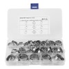 42pcs Stainless Steel Cinch Clamps Rings Single Ear 1/2in 3/4in