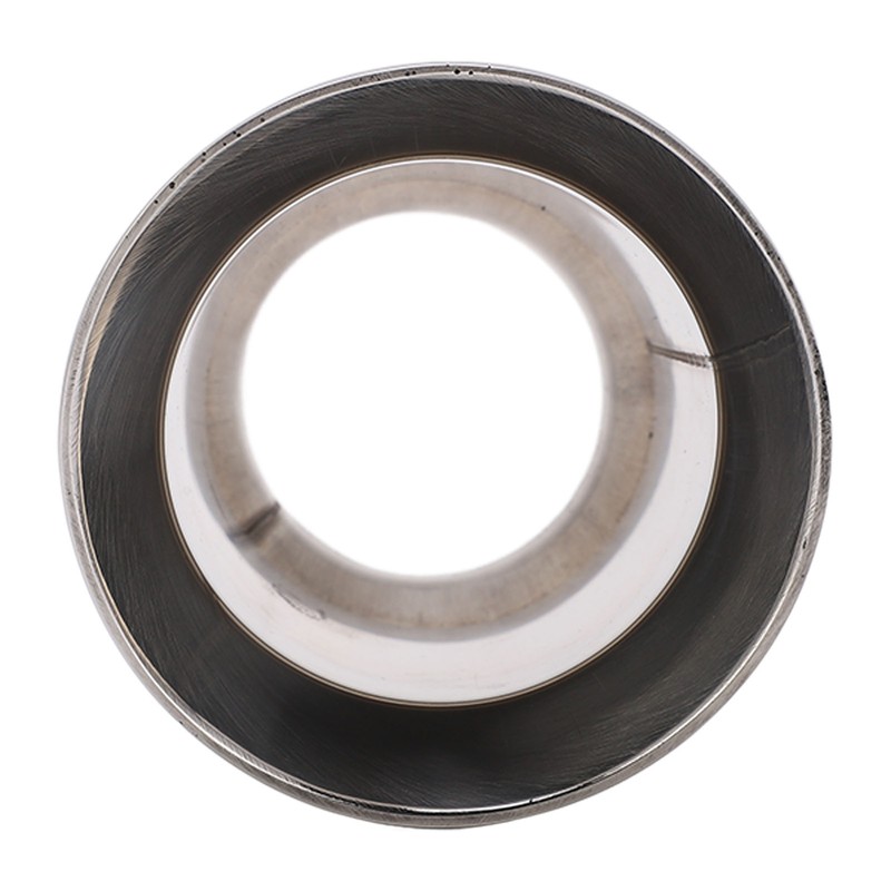 Single Outlet Exhaust Tip Silver Stainless Steel Beveled Mouth Straight