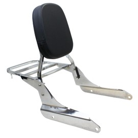 YHMOTO Chrome Passenger Backrest Sissy Bar with Luggage Rack for Honda Magna VF750 1994-2003 VF250 1995-2006