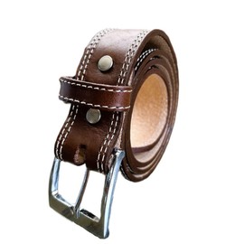 Equis Erre Cinturones de Cuero Genuino para Hombre con Hebilla (cafe, 34)