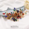 Ushiny Crystal Bridal Wedding Headband Gold Bridal Hair Vine Flower