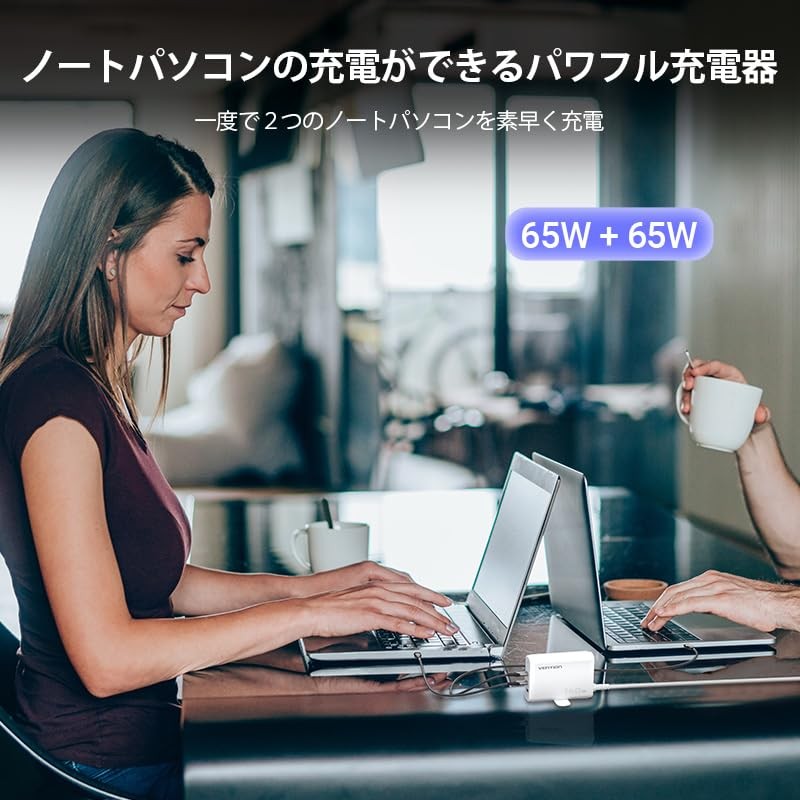 VENTION 3-port USB (C+C+A) GaN Wall Charger (140W/140W/18W) White