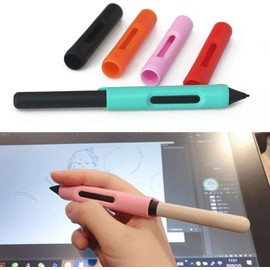 Silicone Pen Grip Holder,Silicone Pen Grip Holder Protective for Case Ergonomic Tablet Pen Protective Sleeve for Wacom LP-180-0S LP-190-2K LP-110,Stylus Pens Accessoriesc (Green)