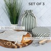 Beautiful Linen Bread Bag Set and Proofing Cover For Homemade
