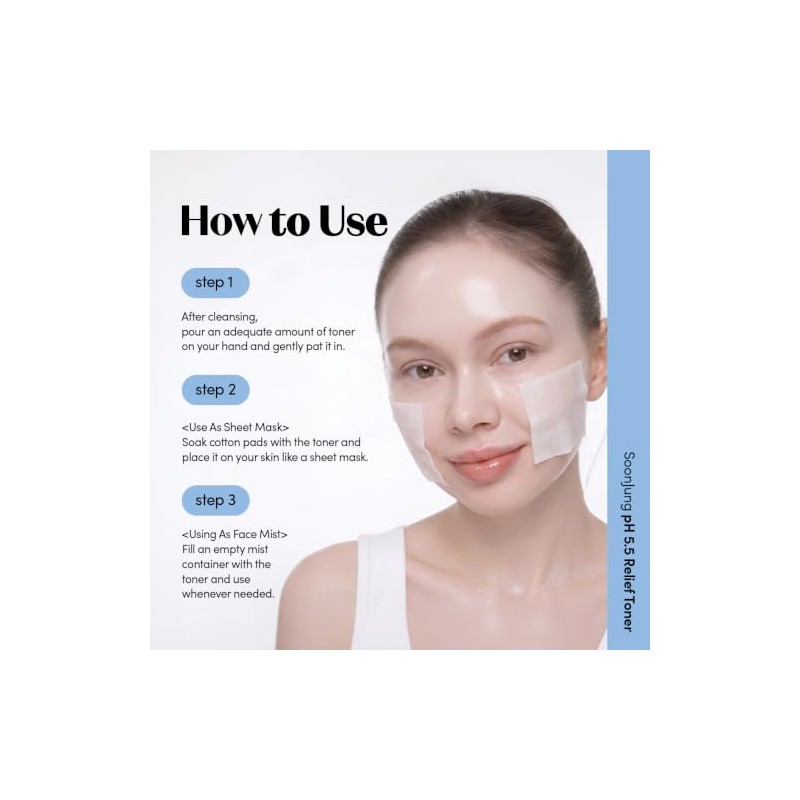 ETUDE HOUSE Soonjung pH5.5 - Tóner de alivio de 200