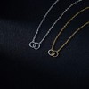 Collar Largo tiantiano con Dos círculos entrelazados para Mejor Amiga,