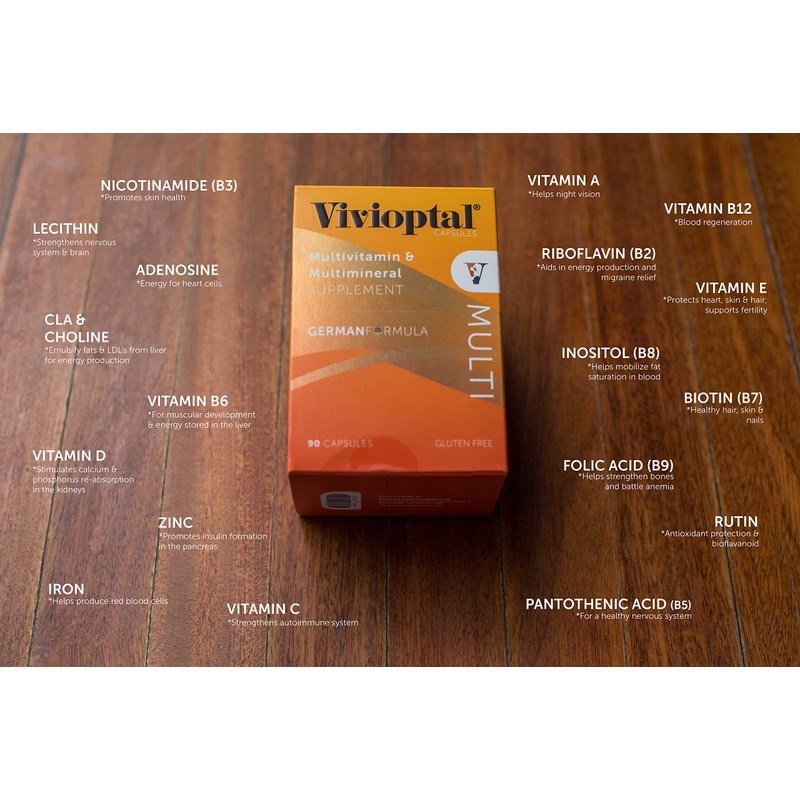 Vivioptal Multi 30 Softgels - Multivitamin & Multimineral Supplement -