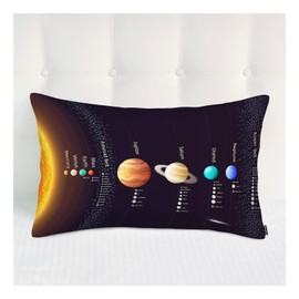 Siwehtu Couch Throw Pillows Solar System Scientific Information Rectangle 20x30 Inches Decor Accent Pillows Cover for Picnic Pillow Cases Cushion Cover for Sofa Bedroom Hotel Home Kitchen