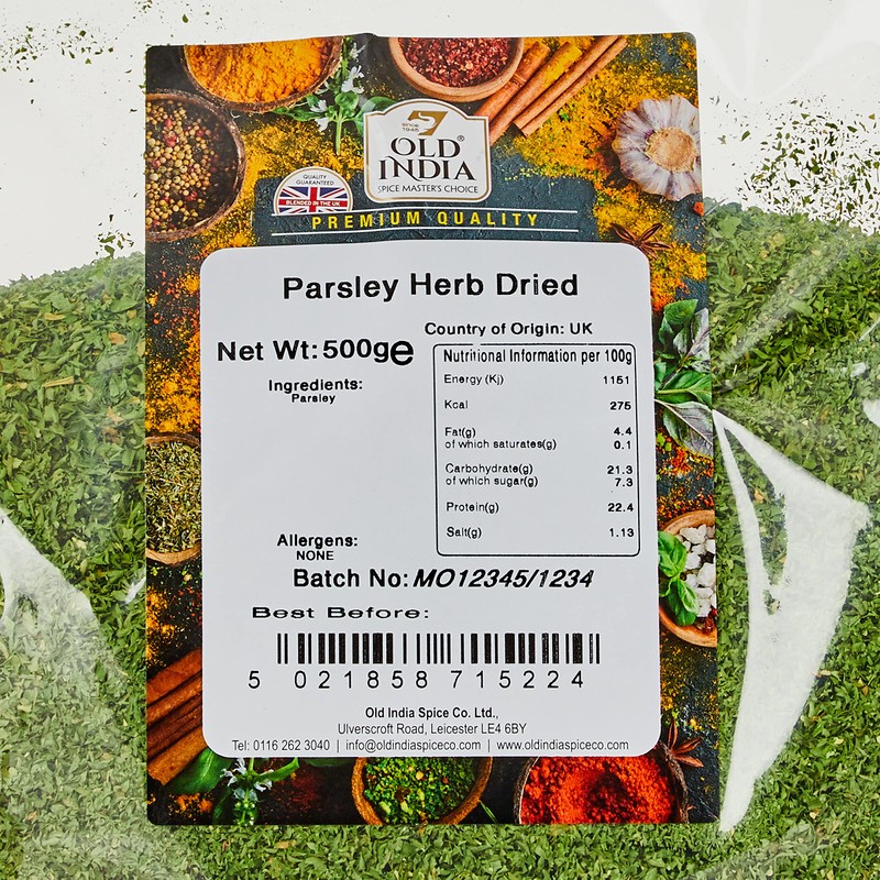 Old India Parsley Herb Dried 500 g