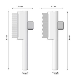 LGYJQTCMG Pet Grooming Combo - Flea Comb(Dense Teeth) and Pet Hair Removal Comb(Long & Short Stainless Steel Teeth) with Release Button for Grooming Massaging and Cleaning Remove Fleas on Cat and Dog