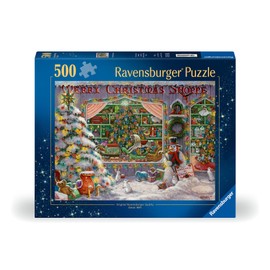 Ravensburger 12000215 - The Christmas Shop - 500 pieces jigsaw puzzle – Puzzle for adults and kids age 12 years up, Christmas jigsaw