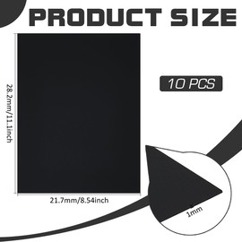 BENECREAT 10Pcs 28.2x21.7cm Black Plastic Brim Insert, Rectangle Baseball Cap Visor Insert, Hat Brim Replacement Liner Shaper for DIY Repair Custom Brims, Craft Sewing, Cap Supplies Making