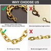 Rolo Link Chain Necklace Men 18K Gold Plated 7mm 18inch
