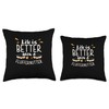 Life Is Better Cool Fluffernutter Sandwich Fluffernutter Fan Throw Pillow