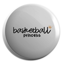 Hippowarehouse Basketball Princess Badge Various Sizes 38mm 50mm 75mm