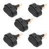 Vkinman 5Pcs ASW-20D-BU 12V LED Lighted Rocker Switch, 3 Pin