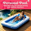 Poolsider Inflatable Tanning Pool Lounger |Large Inflatable Tanning Bed for