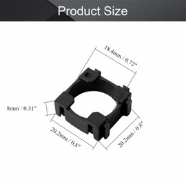 Fielect 100Pcs 18650 Lithium Battery Cell Holder, Plastic 18650 Cell Spacer Bracket with Radiating Shell, Safety Battery Pack Stand for DIY 18650 Battery Fixed