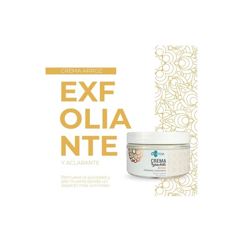 Crema Aclaradora Exfoliante Arroz Y Manteca De Karité Bena