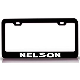 Custom Brother - Nelson Male Name Metal Car SUV Truck License Plate Frame Bl p87