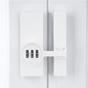 INIRET White 180 Degree Barn Door Lock,3 Digit Password Keyless,Mechanical