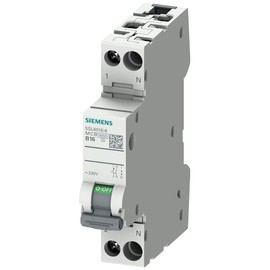 Siemens 5SL60166 Circuit Breaker 6kA B16 1P+N Compact in 1TE 230V, MCB, Circuit Breaker