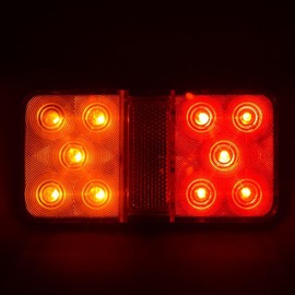 Buding 2 x 12V LED Rear Tail Stop Light Indicator Lamp Truck Trailer Lorry Van Caravan