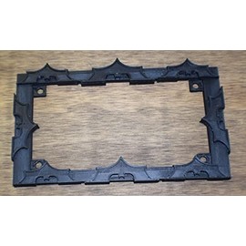 Black BAT Motorcycle License Plate Novelty Frame Holder Made in USA PR37-BLK