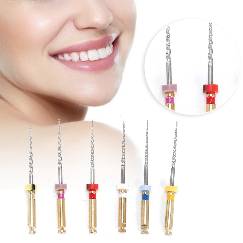 6Pcs Professional Dental Root Canal Niti File Endodontic Needles Dental