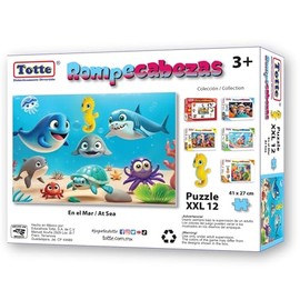 Totte Rompecabezas 12 Piezas XXL | Piezas Extra Grandes, Gruesas y Durables | Diseñado para Uso Infantil (En el Mar)