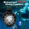 Scuba Compass, Professional Waterproof 5ATM Dive Wrist Compass with TPU